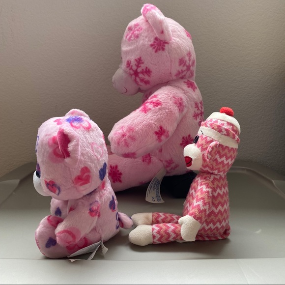 BABW / Build-A-Bear 2 Pink Bear and Monkey Bundle - Picture 5 of 6